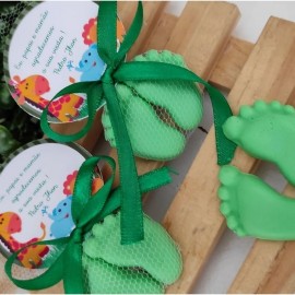 10 pares de Sabonetinho Verde lembrancinha de maternidade/ ch de beb