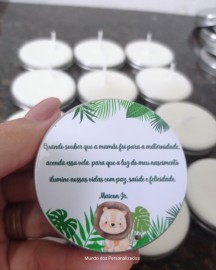 10 velas perfumadas lembrancinha de maternidade Leozinho 