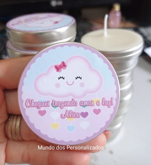 10 Latinhas Com Mini Nuvem De Sabonete Personalizada